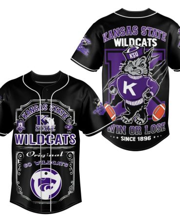 Kansas State Wildcats Baseball Jersey - Bold Black & Purple Fan Gear - Limited Edition