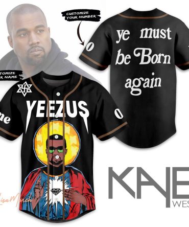 Custom Yeezus Baseball Jersey - Personalize Name & Number - Unique Graphic Design