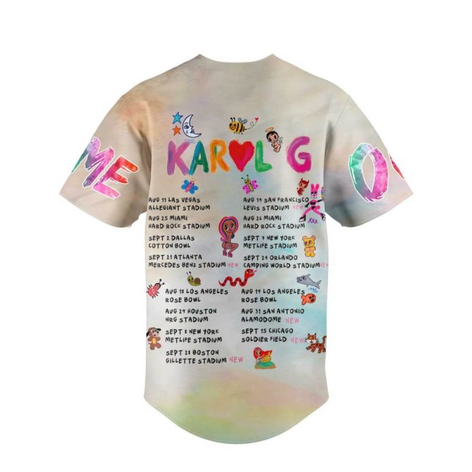 Custom Name & Number Baseball Jersey - Colorful Design For Fans - Perfect Gift For Music Lovers - Image 3