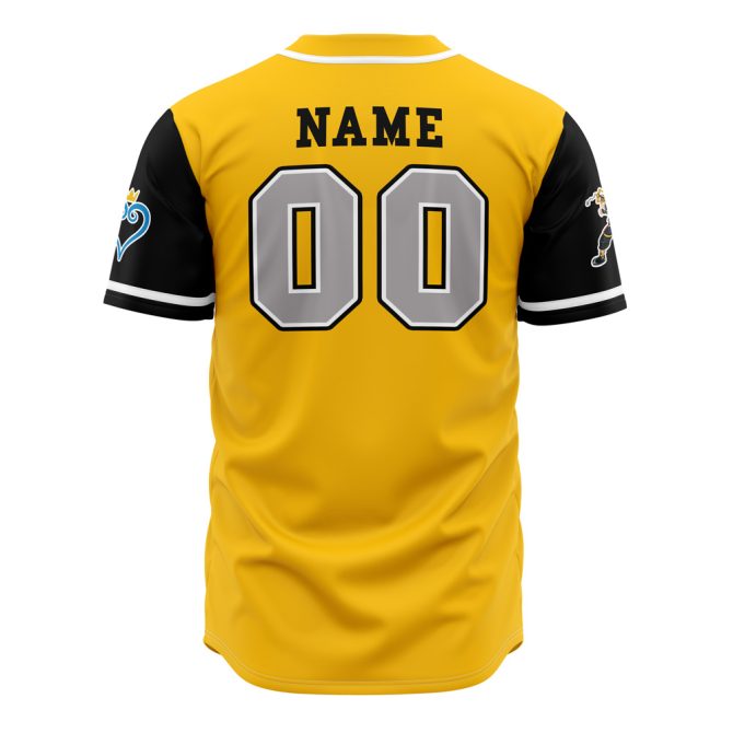 Custom Keyblade Corps Baseball Jersey - Personalized Name & Number - Stylish Yellow & Black Design - Image 3
