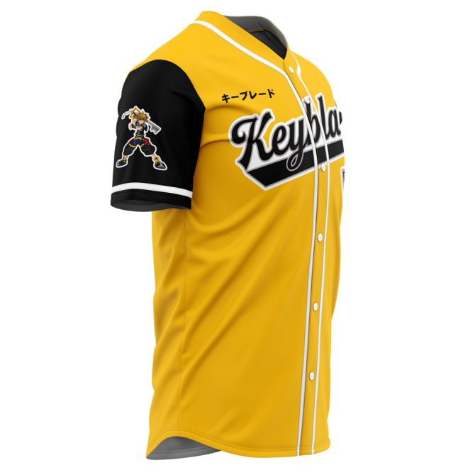 Custom Keyblade Corps Baseball Jersey - Personalized Name & Number - Stylish Yellow & Black Design - Image 4