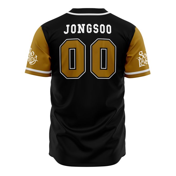 Knights Guild Baseball Jersey - Stylish Black & Gold Design For Anime Fans - Image 3