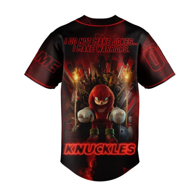 Customizable Knuckles Baseball Jersey – Bold Warrior Design For Fans - Image 3