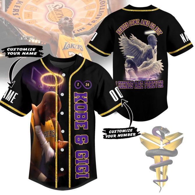 Custom Kobe & Gigi Tribute Jersey – Personalize Name & Number, Iconic Design