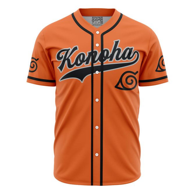 Anime-Inspired Orange Konoha Baseball Jersey – Stylish & Comfortable Fan Gear