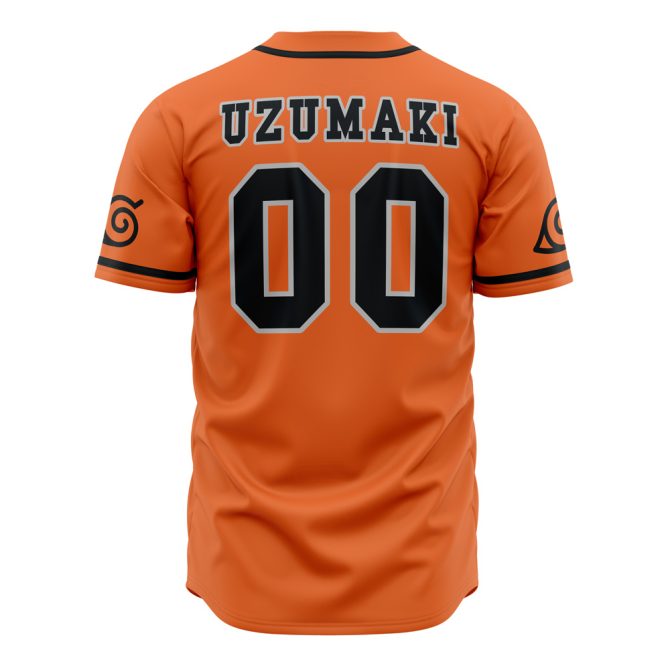 Anime-Inspired Orange Konoha Baseball Jersey – Stylish & Comfortable Fan Gear - Image 2