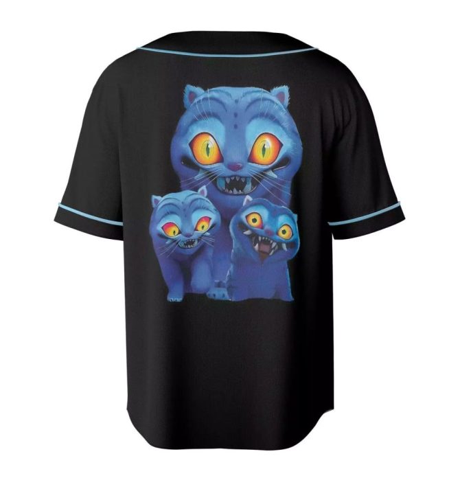 K-Pop Demon Hunters Baseball Jersey - Unique Graphic Tee With Blue Cats Design - Image 3