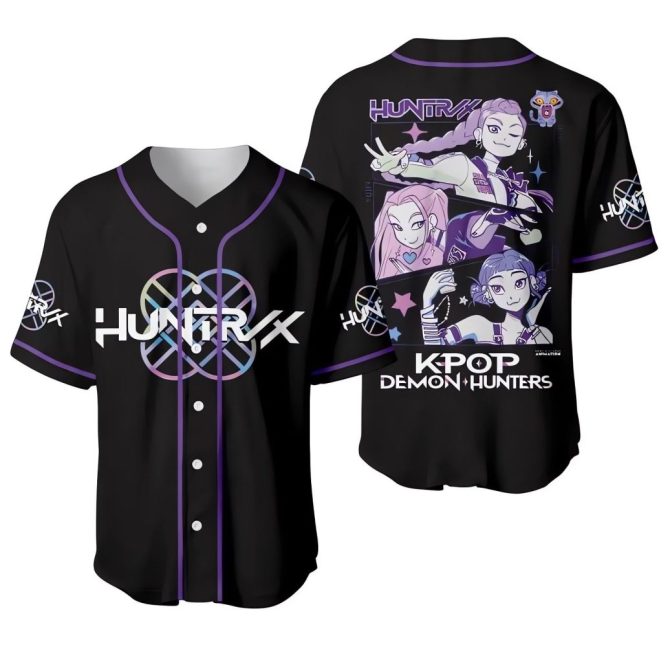 K-Pop Demon Hunters Baseball Jersey - Stylish Anime Fan Apparel , Limited Edition