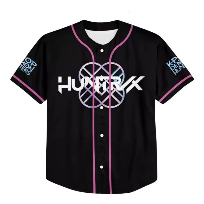 Kpop Demon Hunters Baseball Jersey – Anime Style Graphic Tee For Fans - Image 2