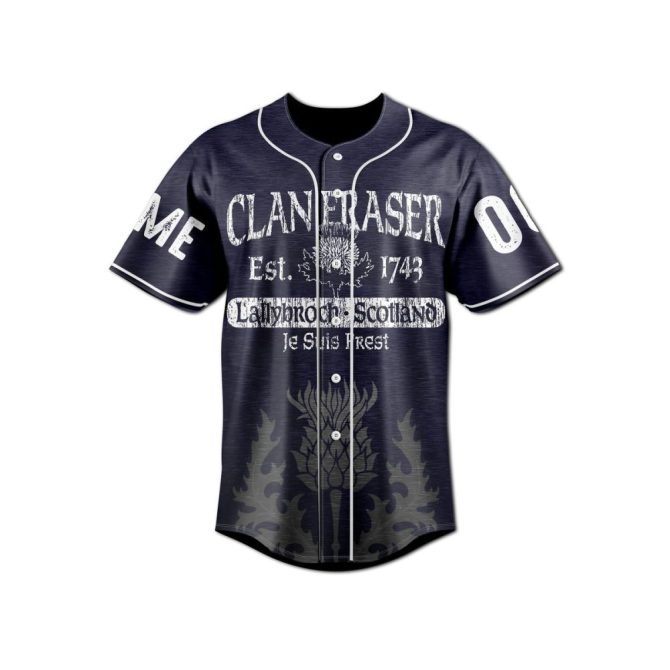 Custom Clan Fraser Baseball Jersey – Personalized Scottish Heritage Apparel - Image 2