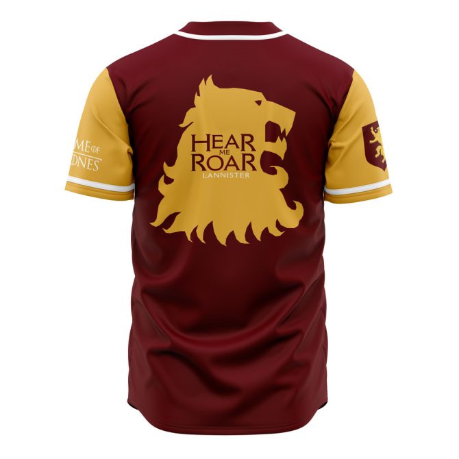 Game Of Thrones Lannister Baseball Jersey - Premium Official Fan Wear - Image 2