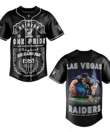 Las Vegas Raiders Fan Jersey - Bold Black Graphic Tee For Devoted Supporters