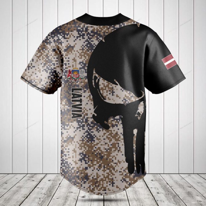 Custom Camo Baseball Jersey – Personalized Text & Logo Design, Stylish Sportswear - Image 2