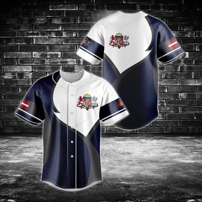 Stylish Custom Baseball Jersey – Unique Design With Crest & Stripes, Perfect For Fans & Teams!