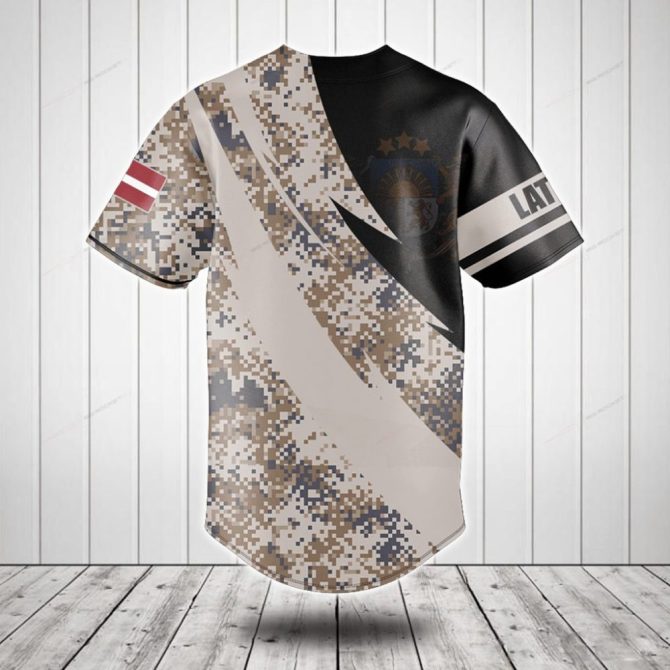 Customizable Camo Baseball Jersey - Personalized Name & Flag Design - Perfect Gift! - Image 2