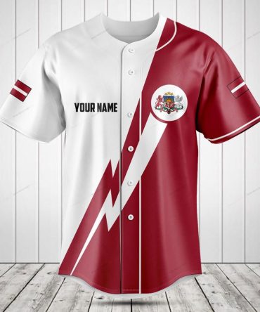 Customizable Latvia Baseball Jersey - Personalized Name & Number - Unique Gift For Fans