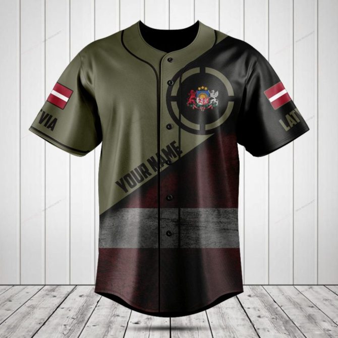 Custom Latvia Flag Baseball Jersey - Personalized Sportswear Gift For Fans