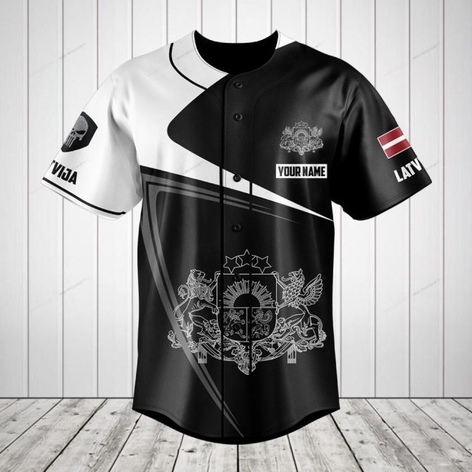 Custom Latvian Baseball Jersey – Personalized Name & Flag Design For Sports Fans