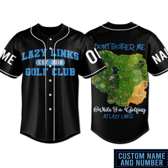 Custom Lazy Links Golf Club Jersey - Personalized Name & Number - Perfect Gift For Gamers & Golfers