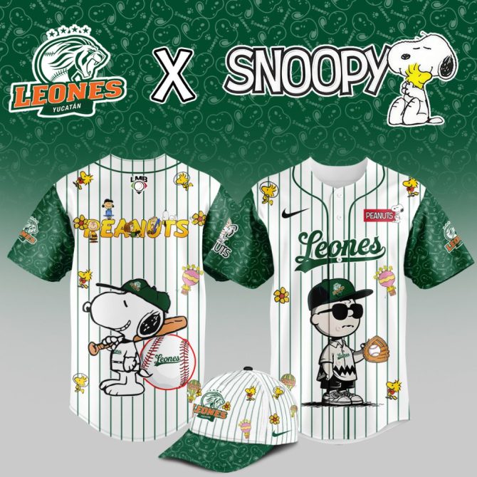 Exclusive Leones Yucatán X Snoopy Baseball Jersey - Limited Edition Peanuts Collection