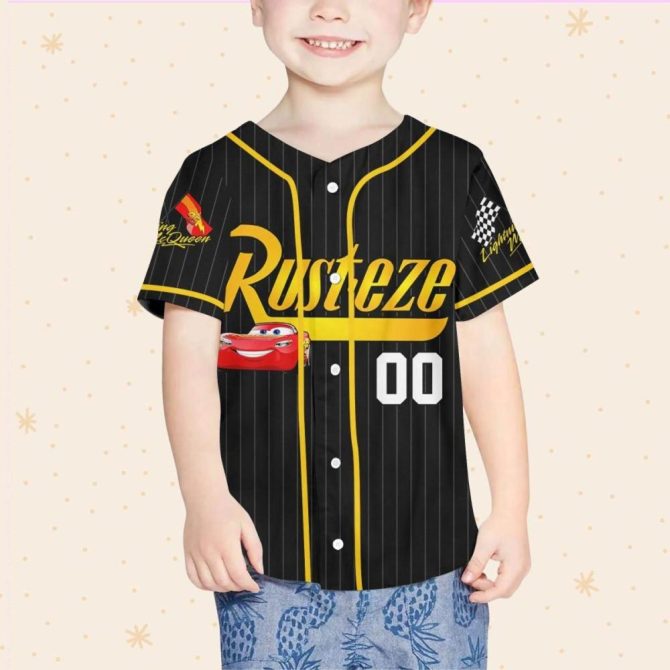Custom Lightning Mcqueen Baseball Jersey For Kids/Youth/Adults – Personalize Your Style! - Image 5