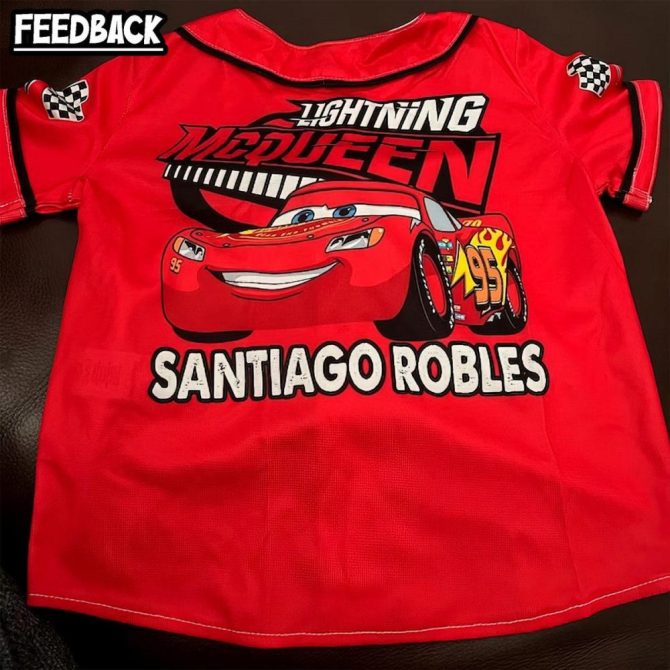 Custom Lightning Mcqueen Baseball Jersey - Kids/Youth/Adult - Personalize Your Name! - Image 8
