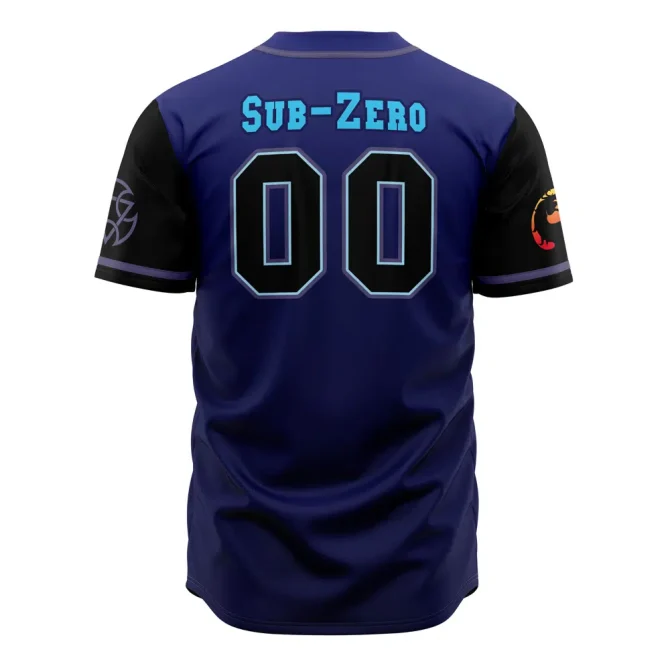 Lin Kuei Blue Baseball Jersey - Stylish & Comfortable Sportswear For Fans - Image 2