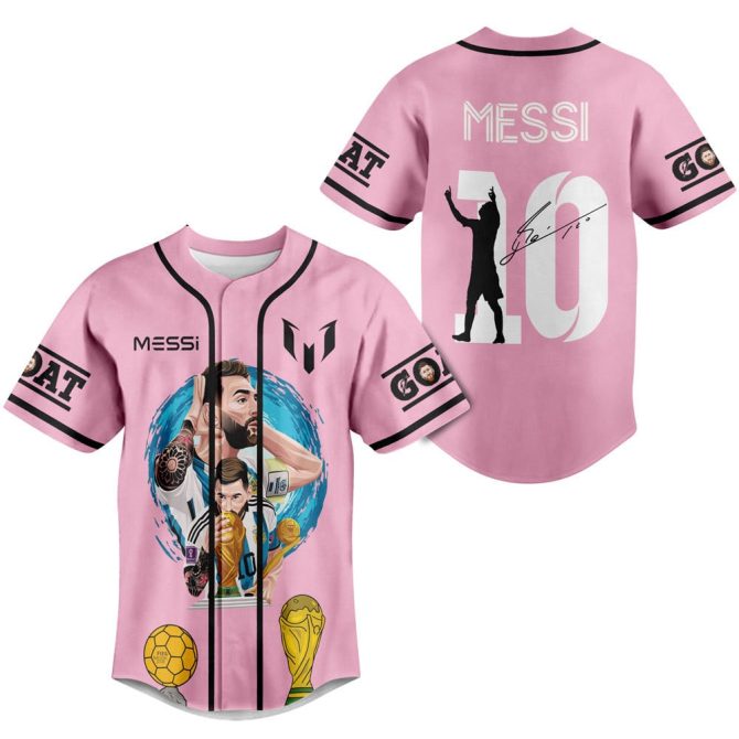 Limited Edition Pink Soccer Jersey - Iconic Player Design, Perfect Gift For Fans