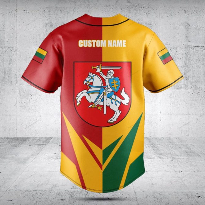 Lithuania Flag Baseball Jersey - Vibrant Colors, Unisex, Perfect Sportswear Gift - Image 2