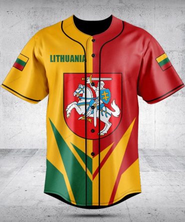 Lithuania Flag Baseball Jersey - Vibrant Colors, Unisex, Perfect Sportswear Gift