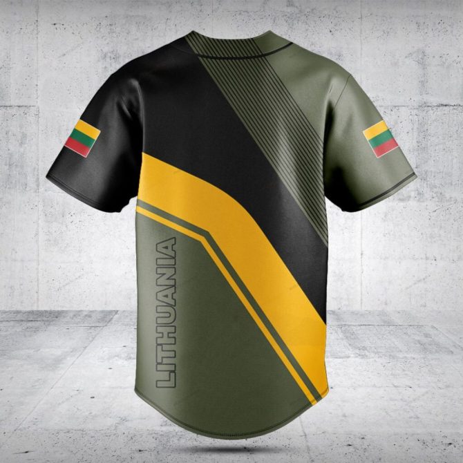 Lithuania Custom Baseball Jersey - Personalized Name & Flag Design, Stylish & Comfortable - Image 2
