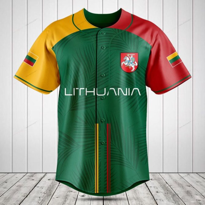 Lithuania Baseball Jersey - Stylish National Flag Design For Sports & Casual Wear