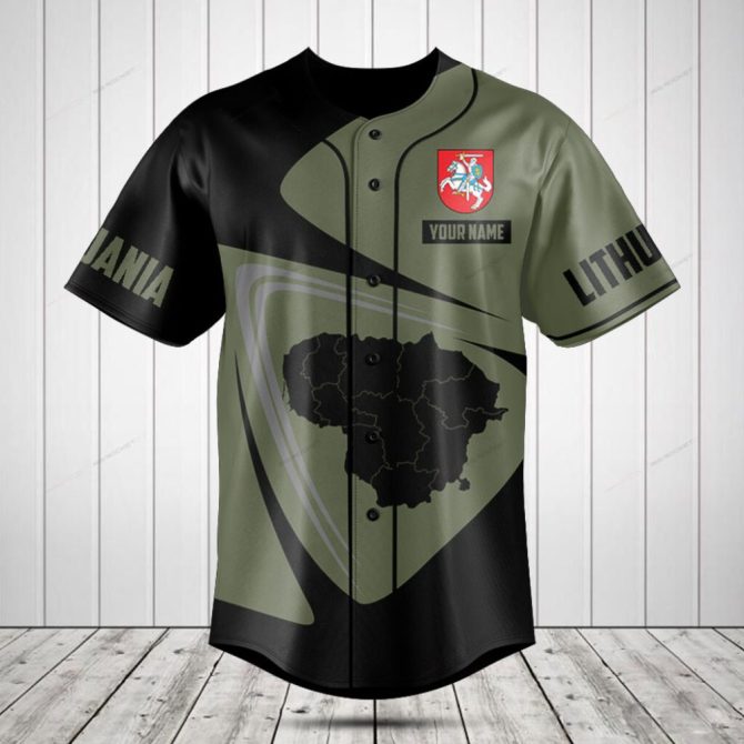 Custom Lithuania Baseball Jersey – Personalize Your Name & Number – Lightweight, Breathable Fabric