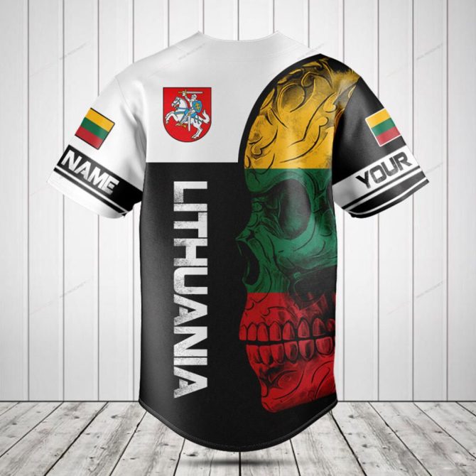 Custom Lithuanian Flag Baseball Jersey - Personalized Name & Design - Image 2