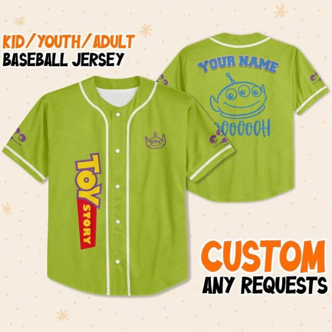 Custom Toy Story Baseball Jersey - Kids/Youth/Adult - Personalize Your Name! - Image 2