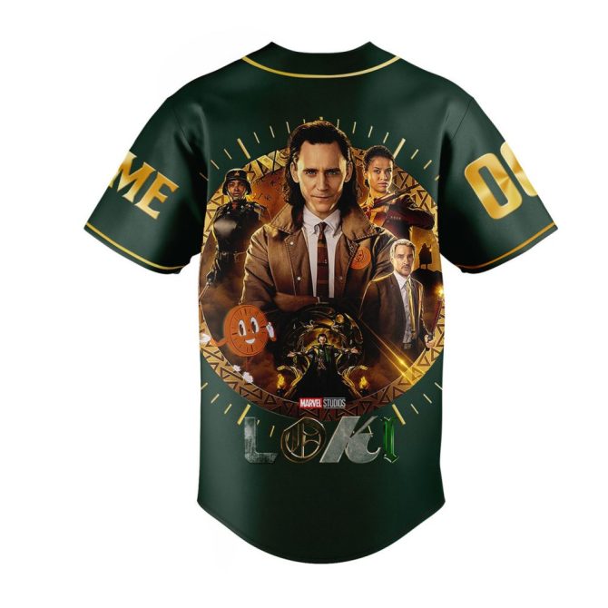 Customizable Loki Baseball Jersey – Unique Marvel Design – Add Name & Number! - Image 2
