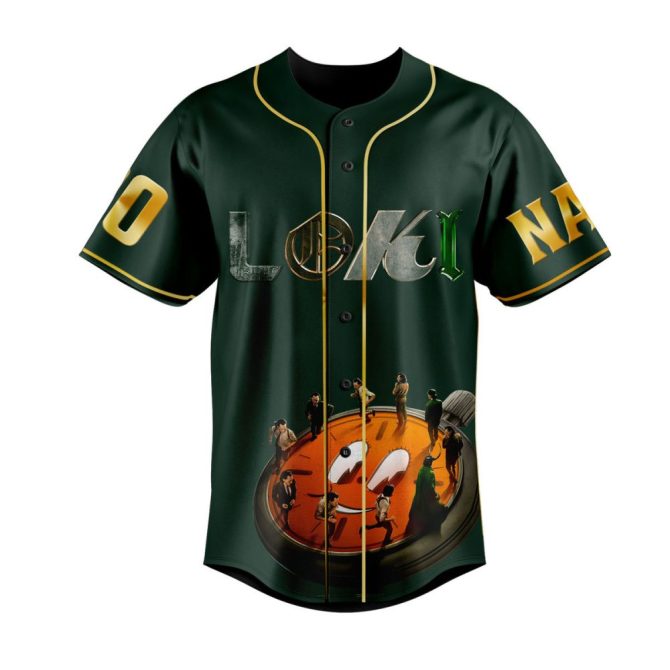 Customizable Loki Baseball Jersey – Unique Marvel Design – Add Name & Number! - Image 3