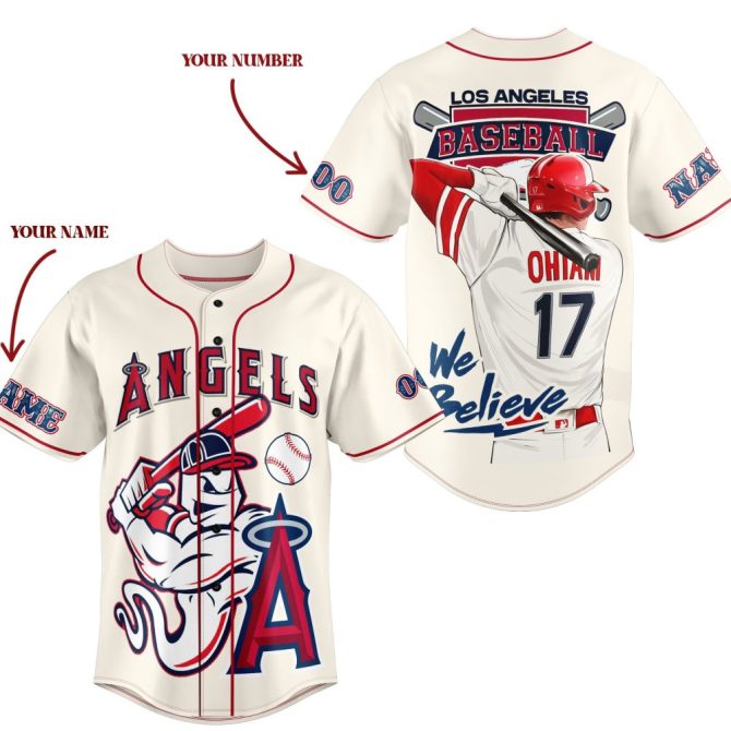 Custom Los Angeles Angels Baseball Jersey – Personalize With Name & Number
