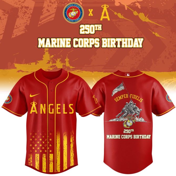Celebrate 250Th Marine Corps Birthday With Angels Limited Edition Jersey – Honor & Style Combined!