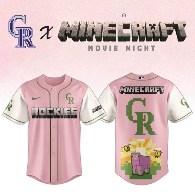 Exclusive Minecraft X Rockies Pink Jersey - Limited Edition Game Night Gear