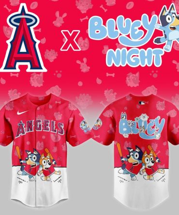 Limited Edition Angels X Bluey Kids' Jersey - Vibrant Game Day Fun!