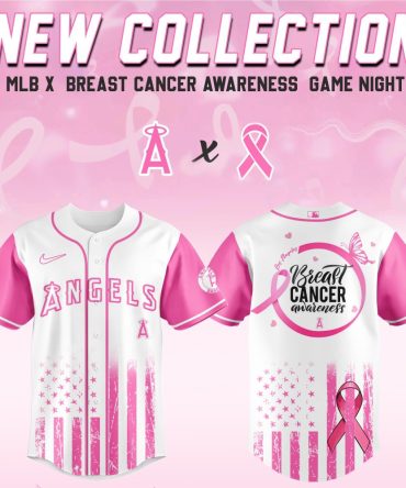 Mlb Angels Pink Jersey - Breast Cancer Awareness Limited Edition