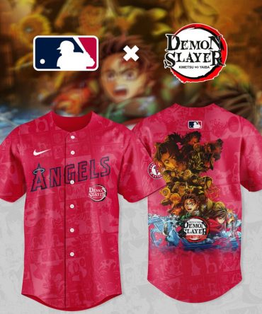 Limited Edition Angels X Demon Slayer Jersey - Anime Fans & Mlb Lovers Unite!