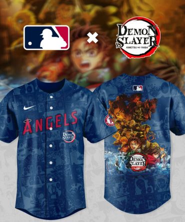 Exclusive Angels X Demon Slayer Baseball Jersey - Limited Edition Anime Merch