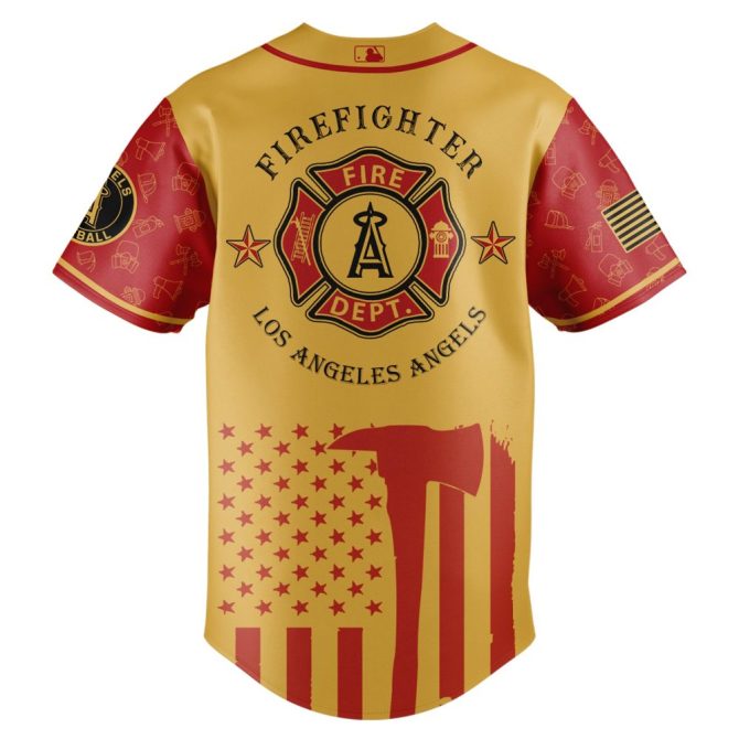 Honor Heroes: Firefighter Appreciation Night Jersey – Limited Edition Angels Gear - Image 3