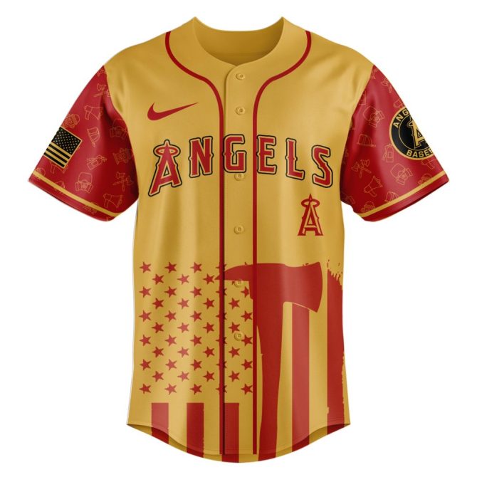 Honor Heroes: Firefighter Appreciation Night Jersey – Limited Edition Angels Gear - Image 2