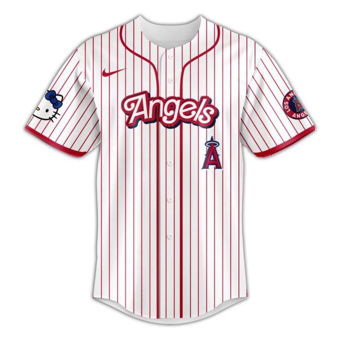 Hello Kitty X Angels Baseball Jersey & Cap Set - Cute & Sporty Fan Gear - Image 2