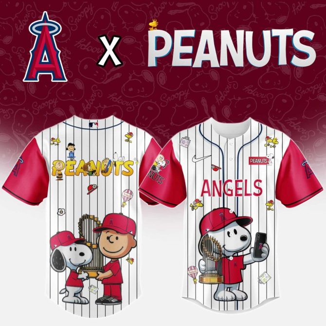 Exclusive Angels X Peanuts Baseball Jersey – Limited Edition Snoopy & Charlie Brown Design