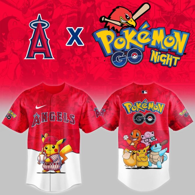 Exclusive Angels X Pokémon Go Night Jersey - Limited Edition Pikachu Design