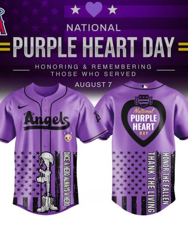 Honor Heroes With Angels Purple Heart Day Jersey - Limited Edition Tribute Apparel